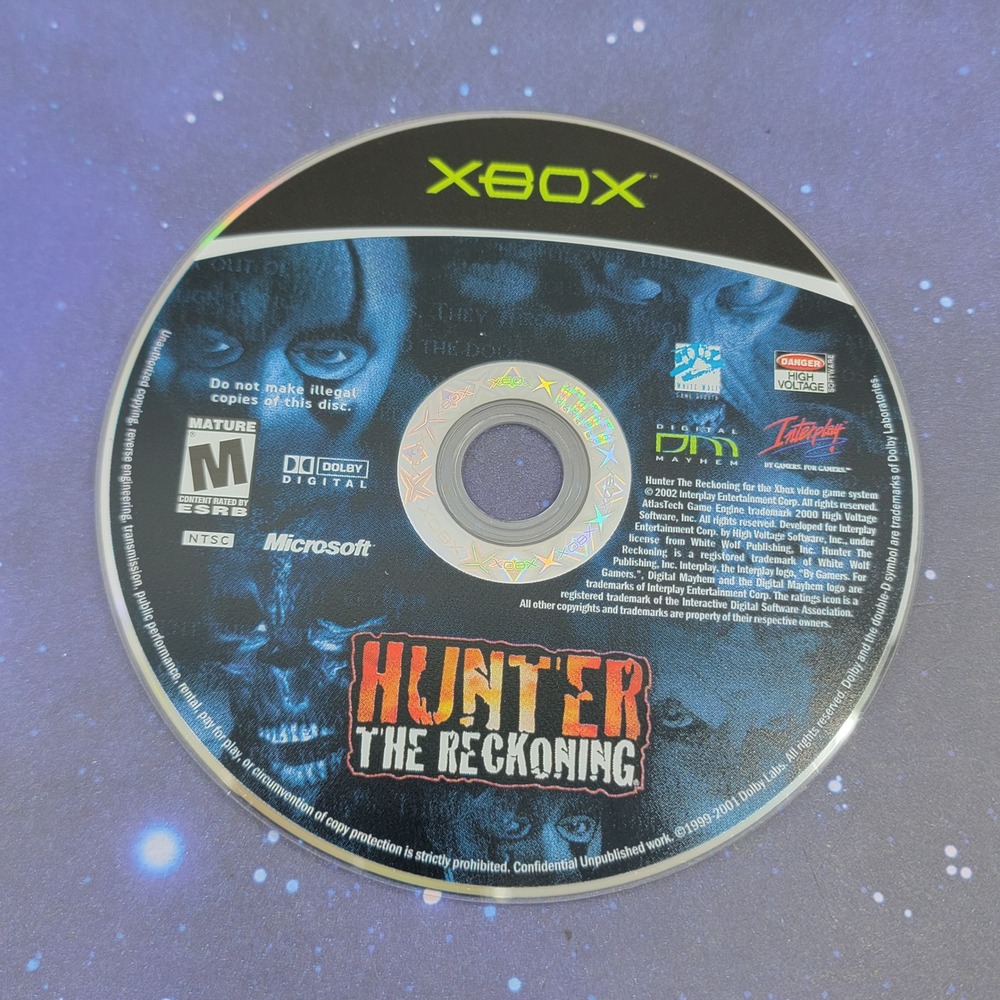 Hunter The Reckoning Microsoft Xbox Original Game Disc Only Retro Action RPG